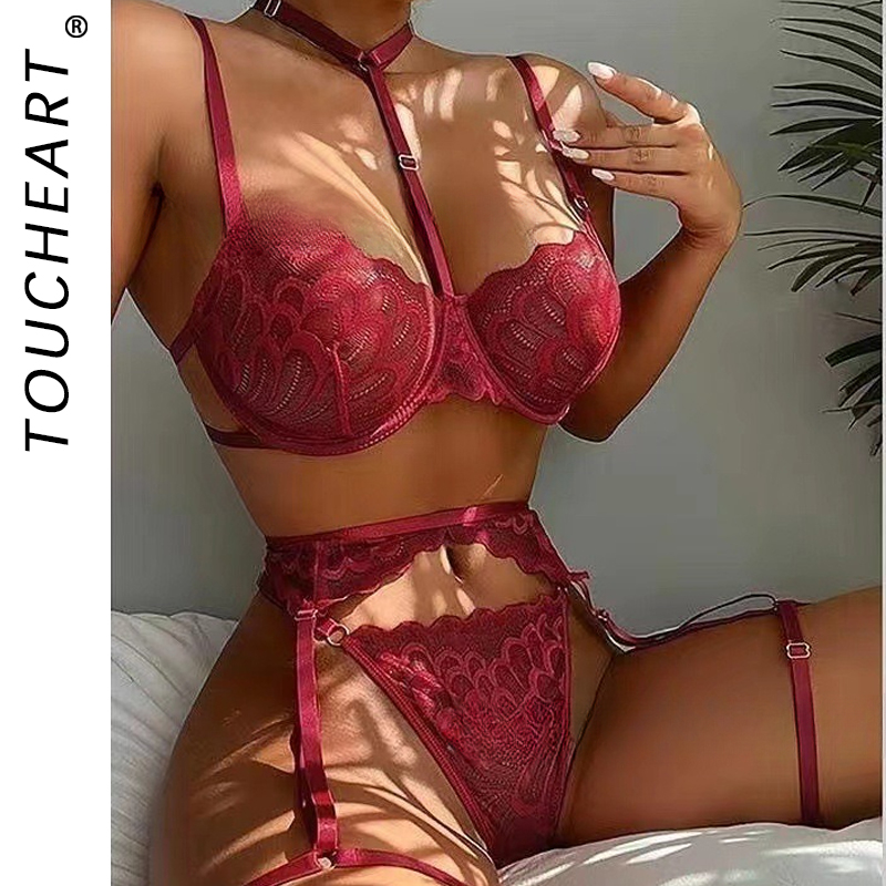 Sheer Bra Lace - Toucheart Biancheria intima sexy interessante per