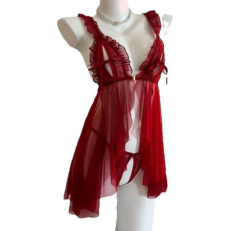 Lace Bralette Set - Completo Pigiama Donna in Pizzo con