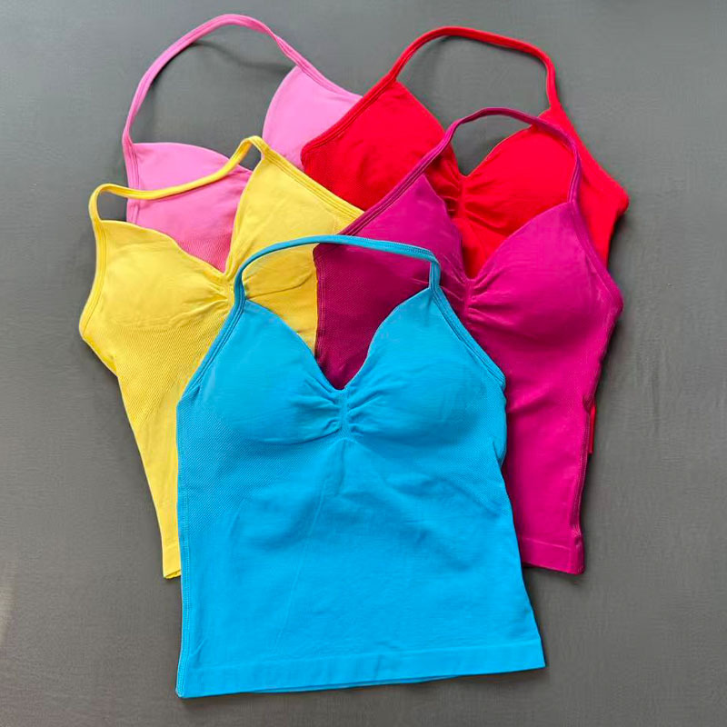 T Shirt Bra Seamless - Reggiseno sportivo da yoga senza cuciture
