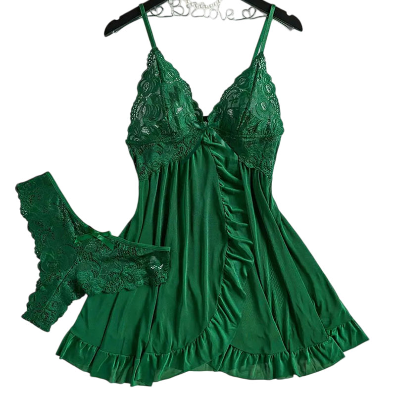 Sheer Mesh Bra - Morbido pigiama da notte trasparente Camicie