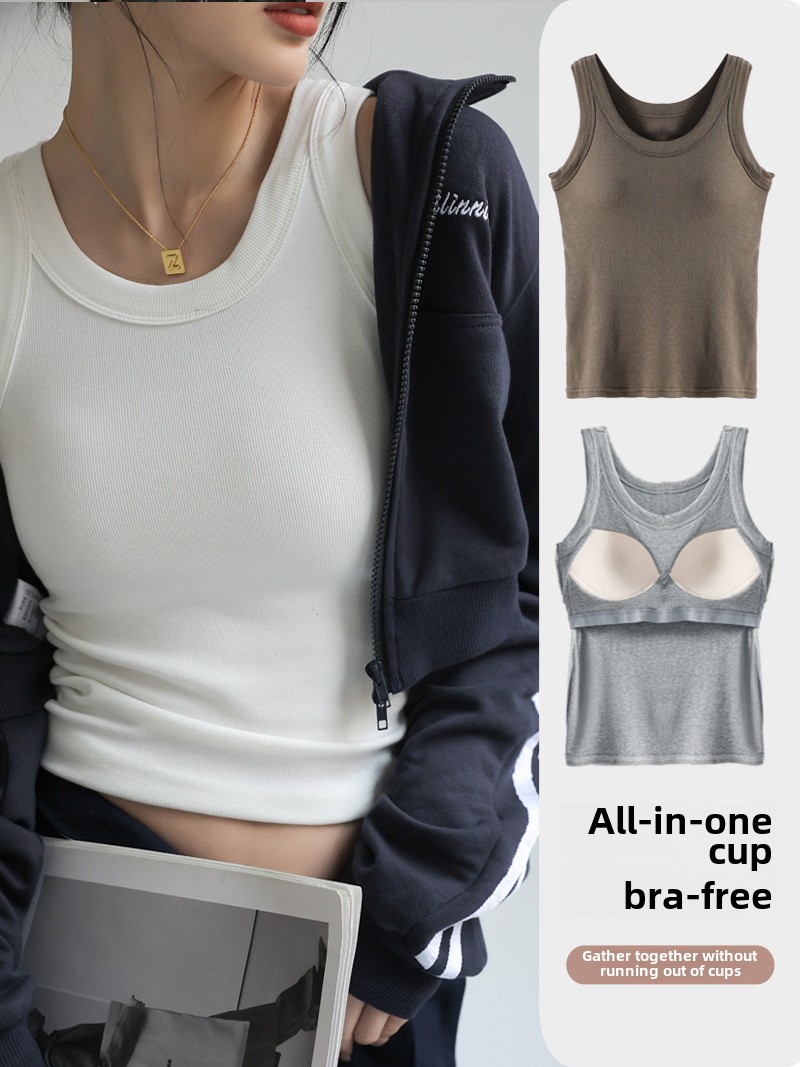 T Shirt Bra Seamless - Canotta a costine modale senza cuciture
