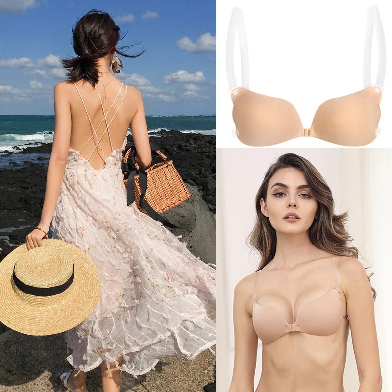 Backless Bra Sticky - Copri capezzoli Reggiseno invisibile Lingerie Donna