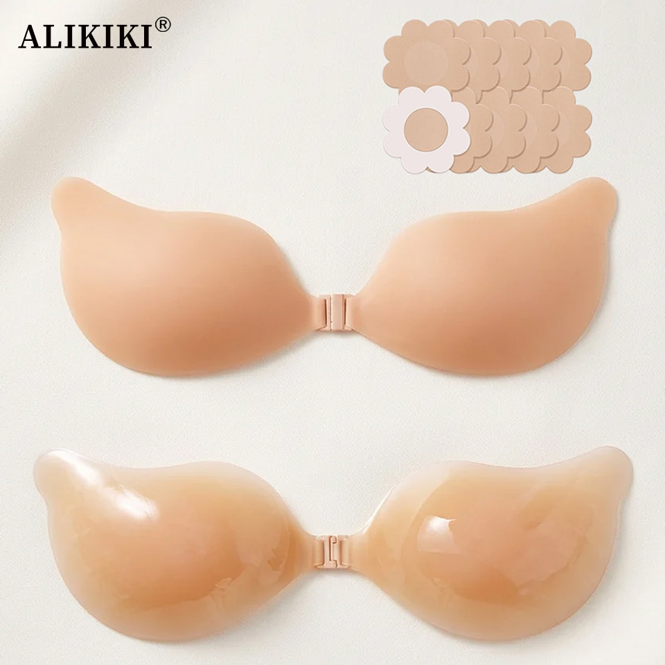 Backless Bra Sticky - Reggiseno adesivo in silicone push-up riutilizzabile,