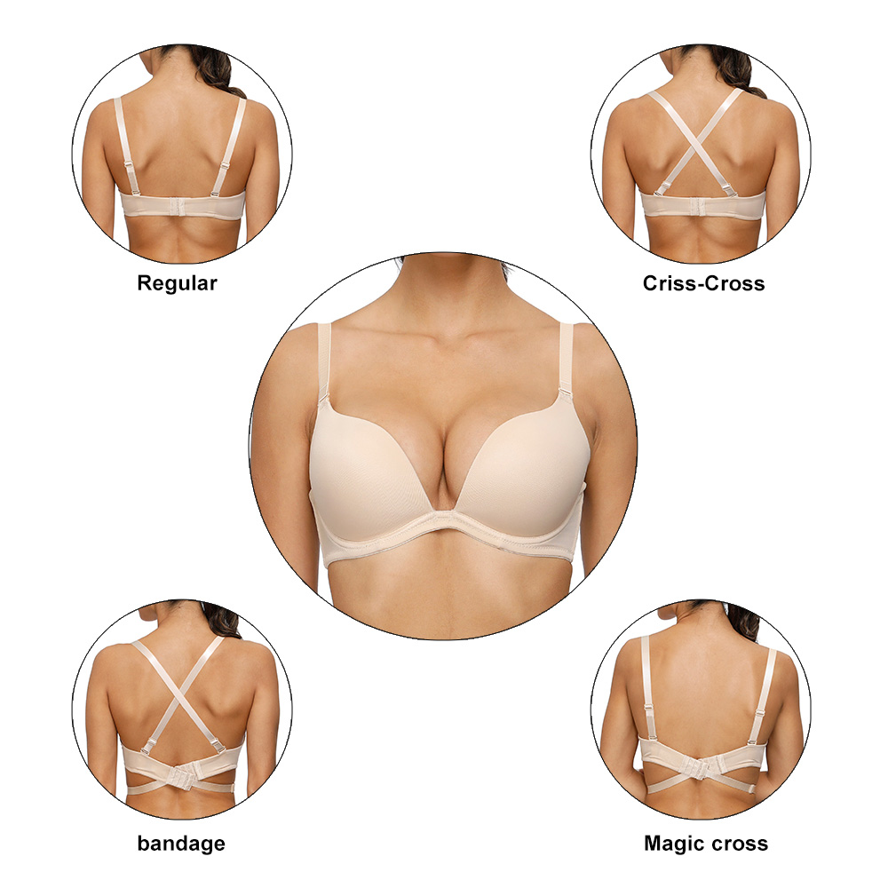 Convertible Bra Multiway - Vgplay reggiseno da donna con scollo
