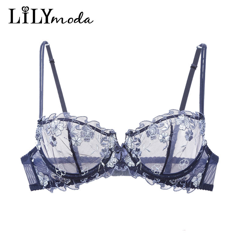 Demi Bra Balconette - Lilymoda Donne Sexy Ultrasottile Trasparente Reggiseno