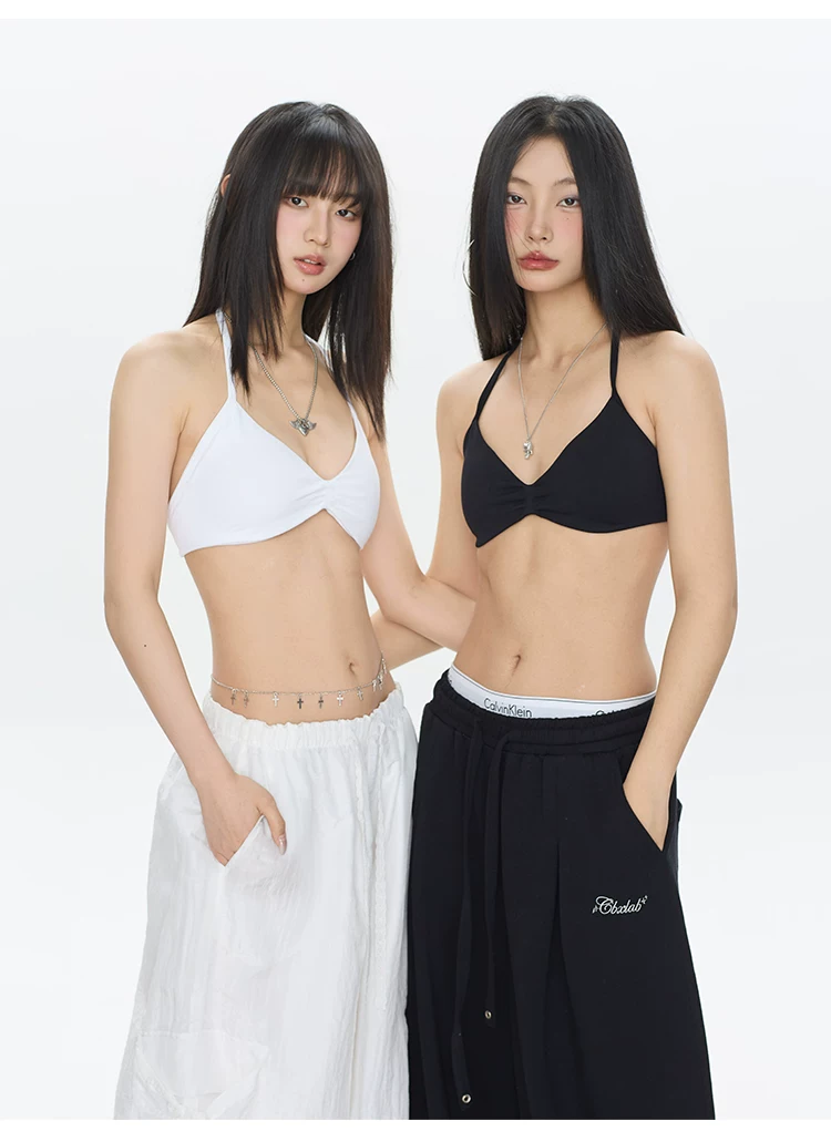 T Shirt Bra Seamless - Reggiseno sportivo sexy stile bikini senza