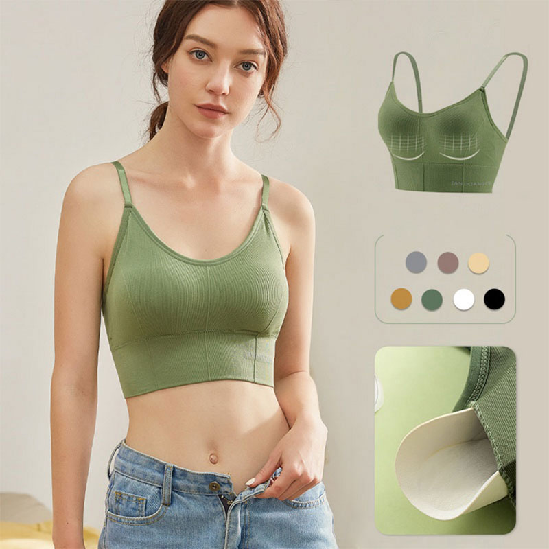 T Shirt Bra Seamless - Reggiseno sportivo regolabile da 1 pezzo