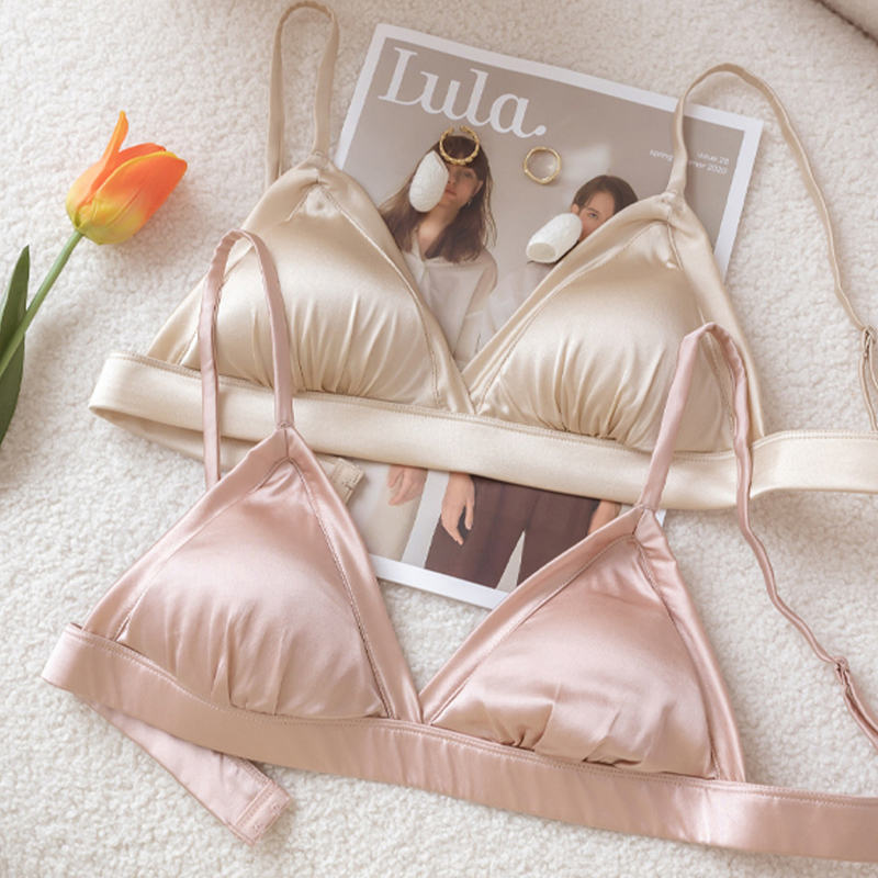 Sleep Bra Bralette - Bralettes per donna Reggiseno in seta