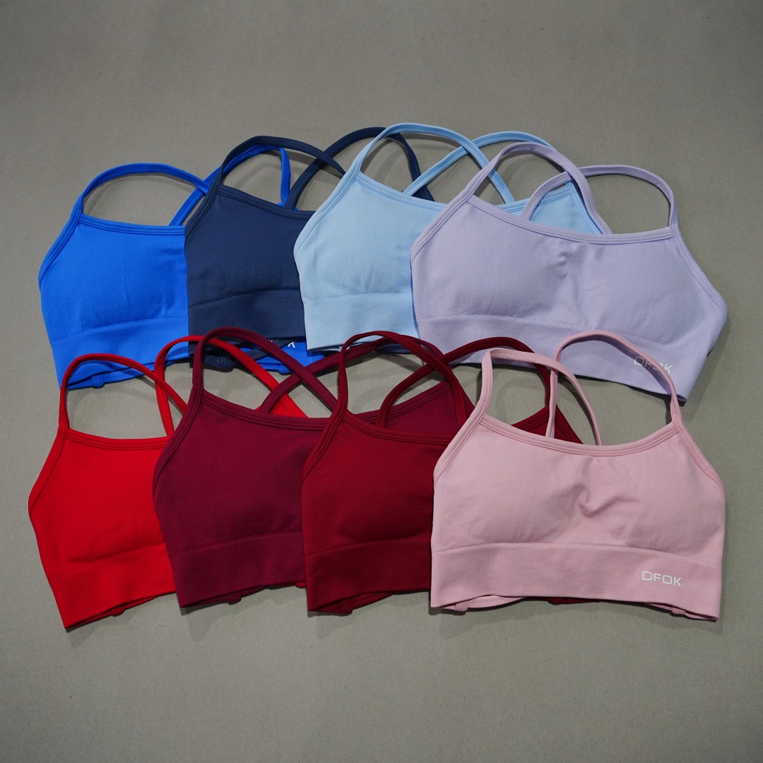 Plunge Bra Push Up - Reggiseno da yoga DFDK a costine
