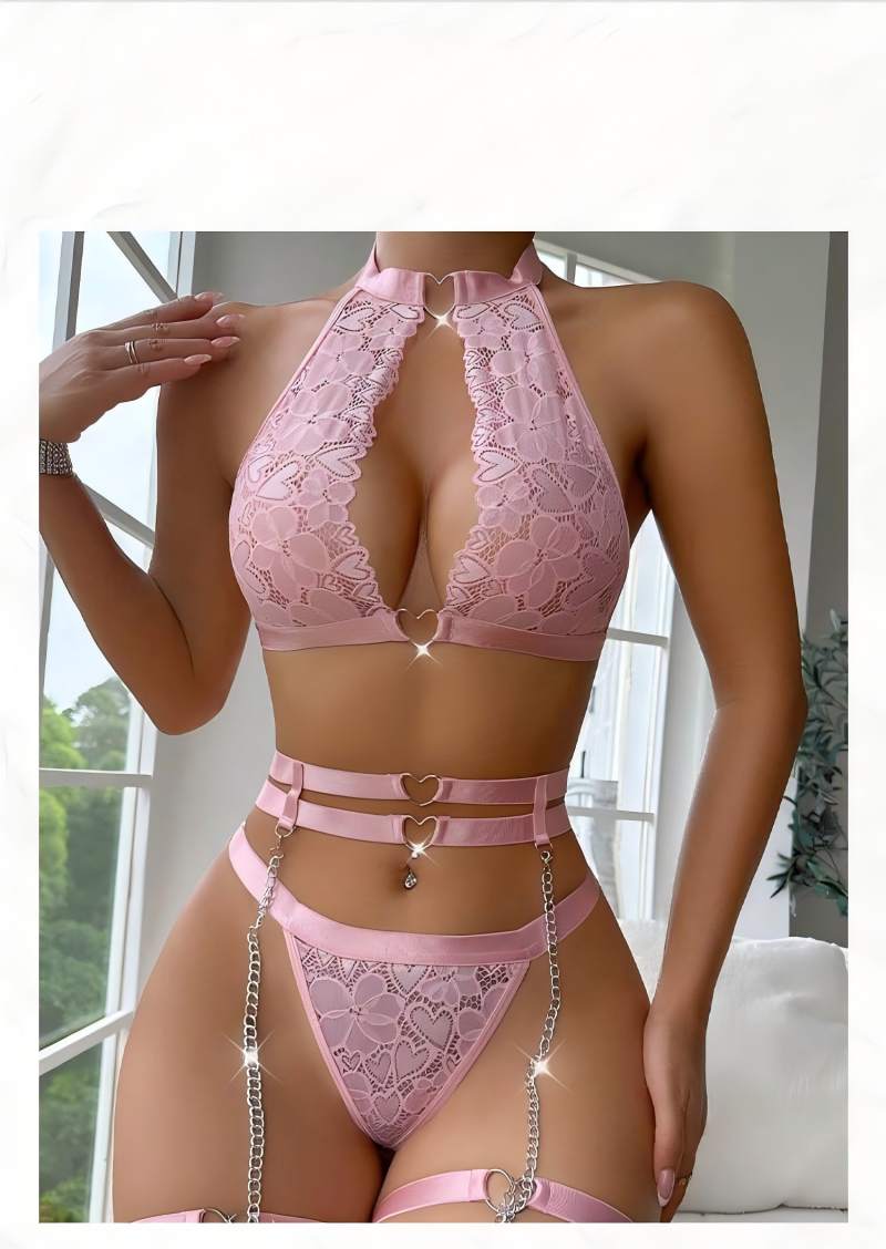 Set di lingerie sexy push-up i - Lace Bralette Set recensione e prezzo