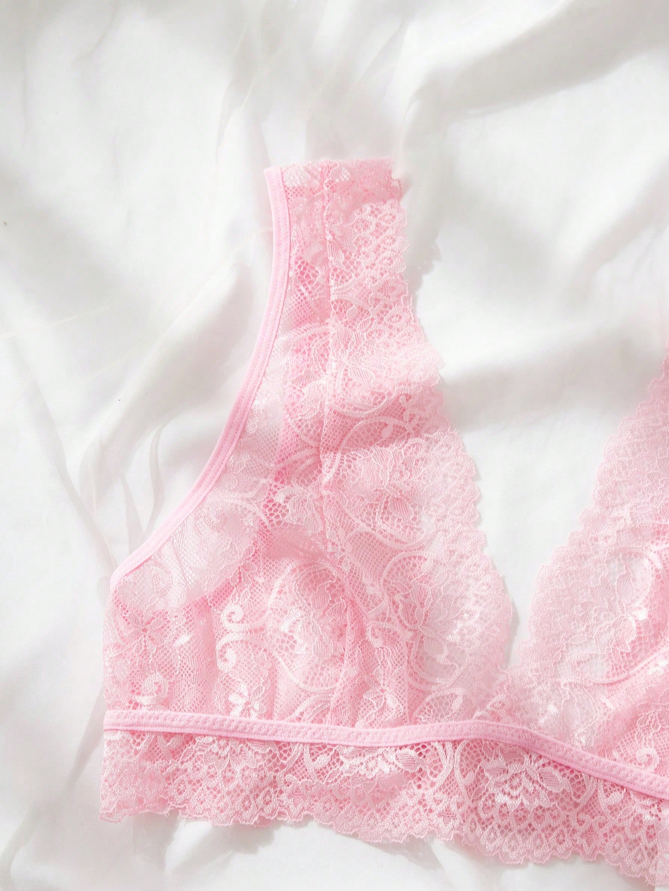 Set di Lingerie in Pizzo Rosa, - Lace Bralette Set recensione e prezzo