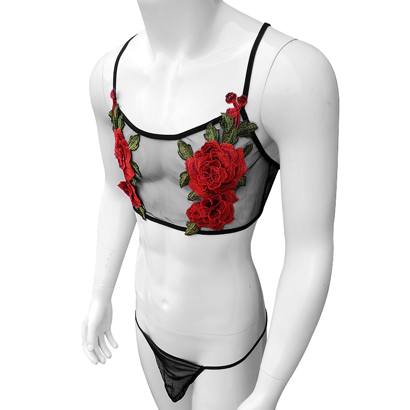 Set di lingerie sexy da uomo c - Sheer Mesh Bra recensione e prezzo